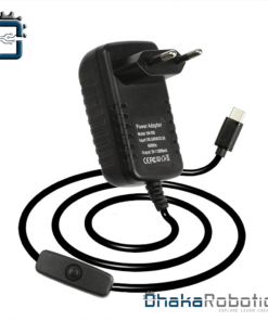 Raspberry Pi 4 Power Supply 5V 3A with USB Type C - Reliable Power for Your Raspberry Pi 4 Projects at Dhaka robotics